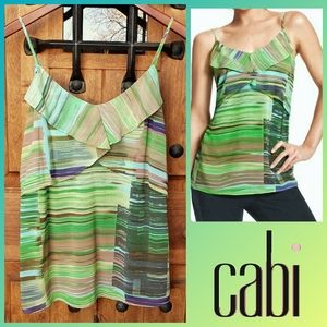 Cabi Green Flutter Cami/Tank